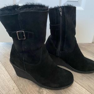 La Canadienne Wedge Boots - shearling lined